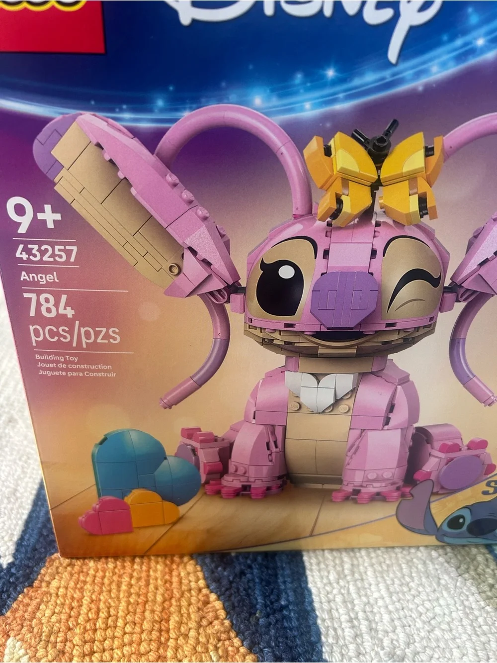 Lego Disney Angel Buildable Figure in Pink and Tan with Yellow Bow